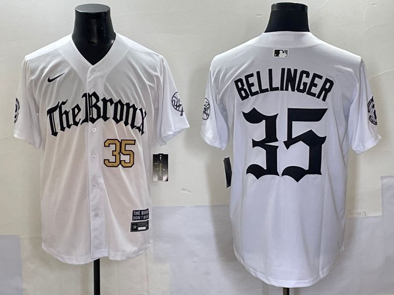 Men 2025 New York Yankees #35 Bellinger White Five generations Joint Name Nike MLB Jersey style 2->new york yankees->MLB Jersey